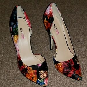 Justfab floral d'orsay pumps